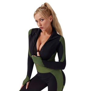 Women Yoga Set Seamless Workout Sportswear