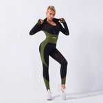 Women Yoga Set Seamless Workout Sportswear