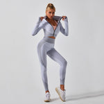 Women Yoga Set Seamless Workout Sportswear